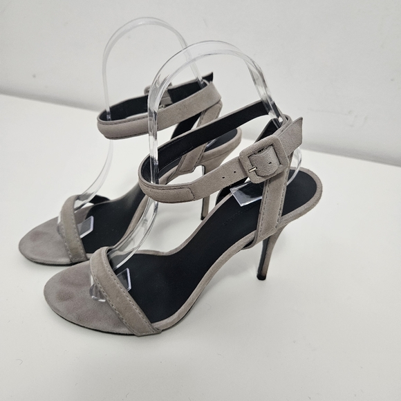 Alexander Wang Antonia Suede Minimalist Sandals Sz 37 EUR / 6.5 US Designer - Picture 3 of 8